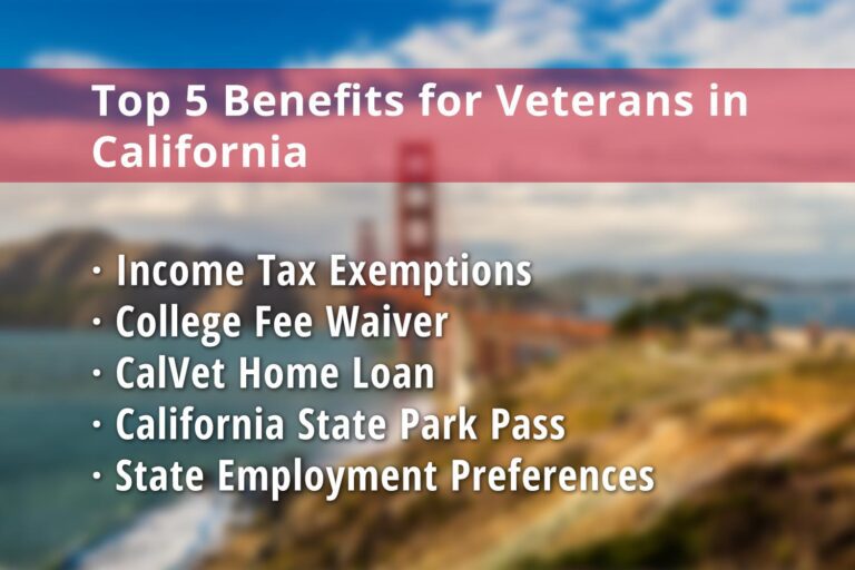 Featured image for California Veteran benefits: Veterans Income Tax Exemptions, College Fee Waiver, CalVet Home Loan, California State Park Pass for Veterans and State Employment Preferences