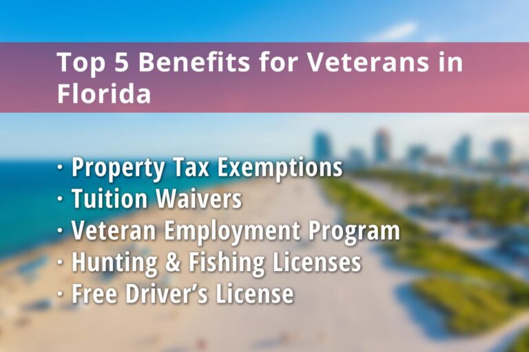 Featured image for Florida Veteran benefits: Florida Property Tax Exemption for Veterans, Tuition Waivers, Veteran Employment Program, Florida Hunting License & Fishing License and Free Florida Driver's License for Veterans