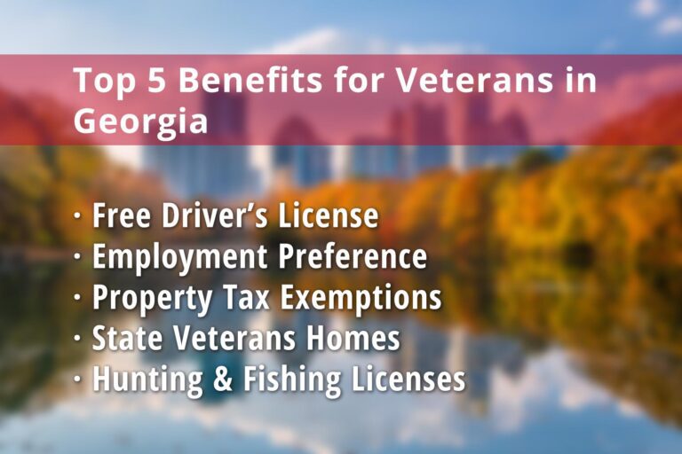 Featured image for Georgia State Veteran benefits: Free Georgia Veterans Driver's License, Employment Preference, Property Tax Exemption for Veterans, State Veterans Homes and Georgia Hunting License & Fishing License