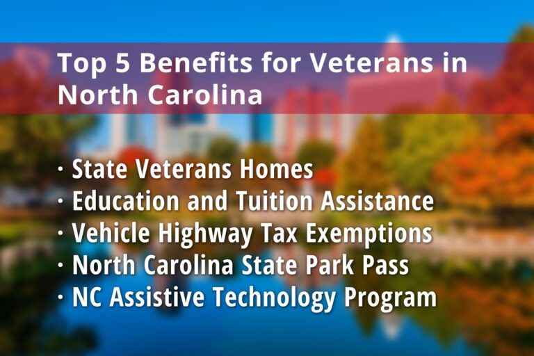 Featured image for North Carolina Veteran benefits: State Veterans Homes in North Carolina, Education and Tuition Assistance, Vehicle Highway Tax Exemptions, North Carolina State Park Pass for Veterans and North Carolina Assistive Technology Program (NCATP)