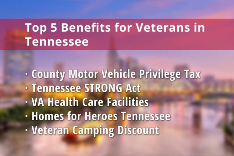 Featured image for Tennessee Veteran benefits: County Motor Vehicle Privilege Tax, TN STRONG Act, VA Health Care Facilities (e.g. VA Tennessee Valley Healthcare), Homes for Heroes Tennessee and Veteran Camping Discount